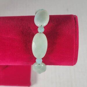 Vintage Napier Blue Glass Beaded Classic Casual Statement Feminine 7" Bracelet